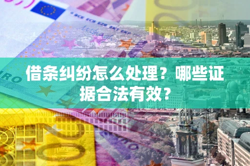 武汉借条纠纷怎么处理?哪些证据合法有效? 武汉借条纠纷怎么处理?哪些证据合法有效?